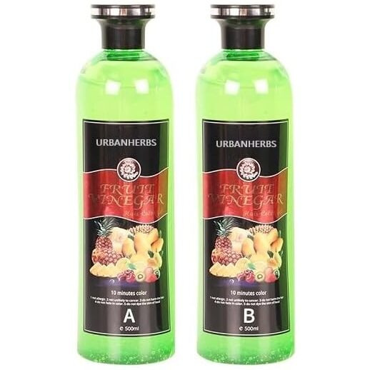 Fruit Vinegar Hair Dye Color For Both Men, Women, Natural & Ammonia Free Color Dye (Black) 1000 Ml
