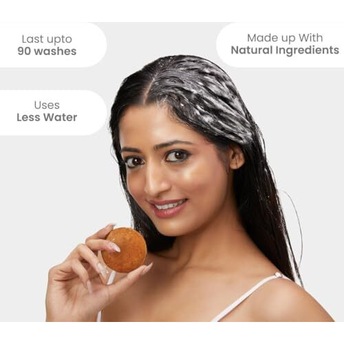 Earth Rhythm Shikakai Shampoo Bar | Contains Shikakai, Curry Leaf, Reeta & Amla Extracts | Men & Women | Sulphate & Paraben Free| Natural- (Cardboard) - 80Gm