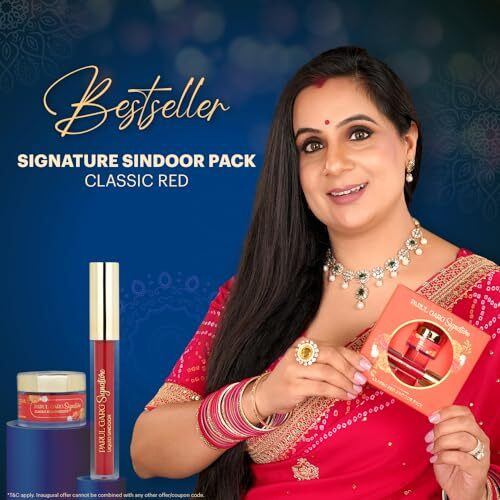 Parul Garg Beauty Signature Sindoor Pack - Deep Maroon Red | Liquid & Powder | Smudge-Proof & Long-Lasting | Intense Pigment | Easy Application | Perfect For Brides & Festivals, 1 Count