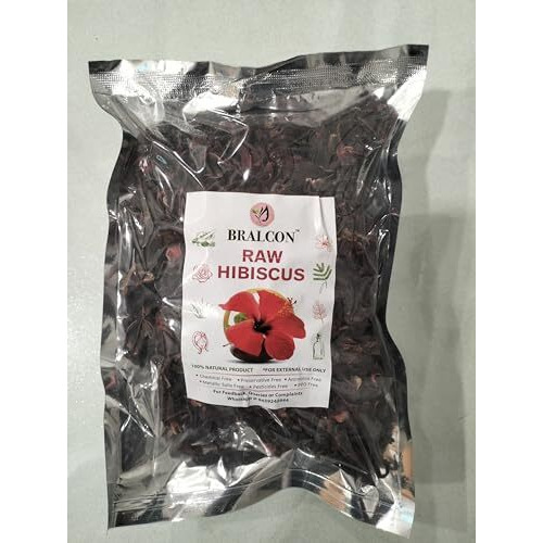 Bralcon Organic Raw Hibiscus -100G |Dry Hibiscus Flower |Rosa-Sinensis For Hair Care & Facepack |Gudhal Ka Phool For Hair Growth, Skin Care|Pure Raw Form