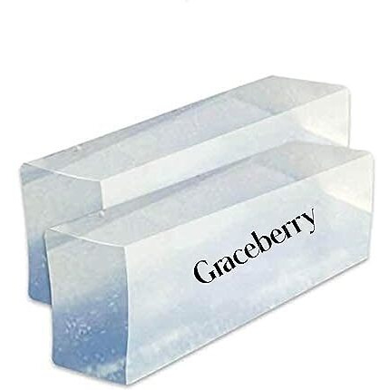 Graceberry 1Kg Transparent/Clear Glycerine Soap Base - 100% Pure And Natural - No Paraben, Sls, Tallow, Alcohol Free (1Kg)