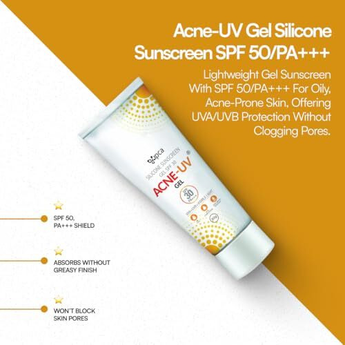 Acne-Uv Gel Sunscreen Spf 30 Pa+++ | 30G Sunscreen For Oily Skin Women & Men | Non-Comedogenic Silicone Gel | Visible Light Protection | Water Resistant | Suitable For All Skin Types
