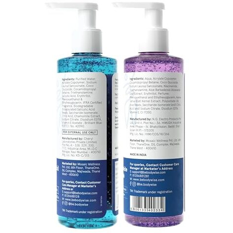 Be Bodywise 5% Niacinamide Body Wash & 1% Salicylic Acid Body Wash | With Aloe Vera & Chamomile Extract | For Glowing, Radiant & Even-Toned Skin | 500 Ml