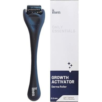 Formen Derma Roller For Hair Growth 0.5 Mm With 540 Titanium Needles | Repairs Damaged Hair, Activates Hair Follicles | For Hair Fall & Hair Thickening | Reduces Acne Scars | Safe & Effective To Use