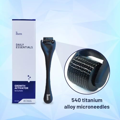 Formen Derma Roller For Hair Growth 0.5 Mm With 540 Titanium Needles | Repairs Damaged Hair, Activates Hair Follicles | For Hair Fall & Hair Thickening | Reduces Acne Scars | Safe & Effective To Use
