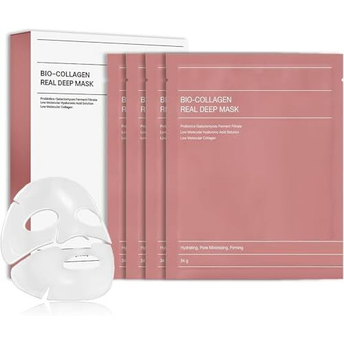 Bio Collagen Face Mask Overnight, Bio Collagen Face Mask, Bio Collagen Mask, Hydrating Overnight Hydrogel Mask, Pore Minimizing, Elasticity (Pack Of 2)
