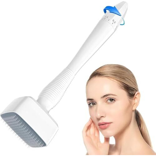 Liznoriz Derma Stamp For Hair Growth | Titanium Coated Adjustable Needles 0.5Mm To 3Mm | 140 Microneedling Stamp For Skin Repair, Face, Hair & Beard Growth