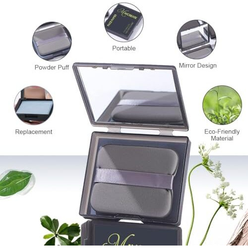 Maycreate 100Pcs Face Blotting Paper For Oily Skin, Natural Linen Bloating Papers For Oily Face, Oil Absorbing Sheets For Face, With Built-In Mirror & Powder Puff Pad For Men And Women