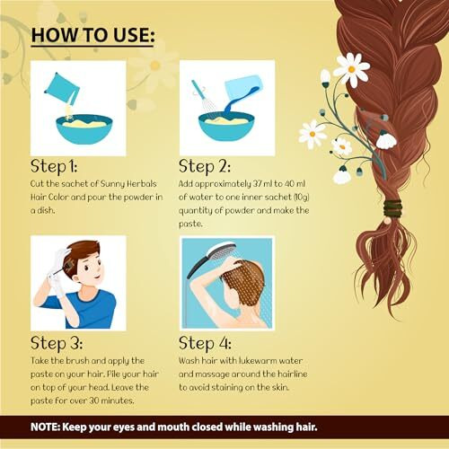 Sunny Herbals Hair Color Dark Brown With Unique Blend Of Henna, Amla, Shikakai & Bhringraj Herbs | Penetrates Every Strand And Colors From Root To Tip | Ammonia Free | Unisex Hair Color For All Hair Type, (Pack Of 12)