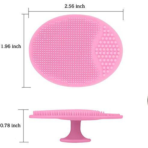 Luckyiren Face Scrubbers Exfoliating Facial Cleansing Brush-Soft Silicone Bristle-Remove Dead Skin Toxins-Improves Lymphatic Functions For Sensitive/Delicate/Dry Skin