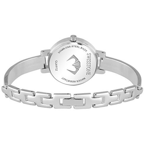 Swisstone Analog Stainless Steel Silver Plated Women's Watch (Pink Dial Silver Colored Strap)
