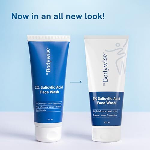 Be Bodywise 2% Salicylic Acid Face Wash For Acne Prone Skin | For Oily & Sensitive Skin | Deep Cleanses Your Skin & Prevents Acne | Developed By Dermatologists | 100Ml