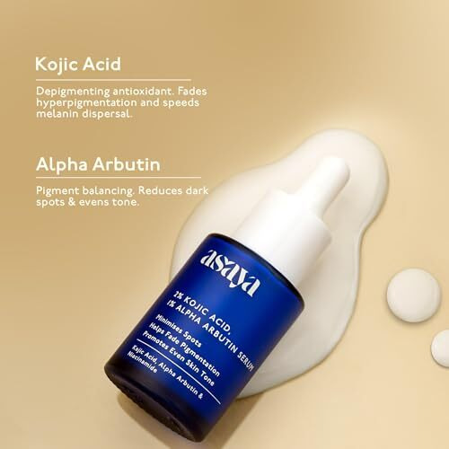 Asaya 2% Kojic Acid Serum | 1% Alpha Arbutin & Niacinamide For Hyperpigmentation | Reduces Dark Spots, Scares & Marks | Made With Dermatologists | Non-Irritating | Uneven Skin Tone | Anti-Pigmentation Face Serum For Men & Women | Oily, Dry & Sensitive Skin | 30 Ml