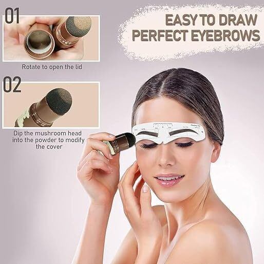Foyken Hairline Powder Stick,Hair Shadow Powder Root Touch Up Powder, Waterproof Hair Shading Sponge Pen Hair Filler Powder For Cover Gray Hair Root, Hair Touch-Up, Thin Hair (Black)(4 Gram)
