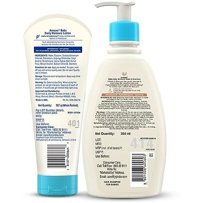 Aveeno Daily Moisturizing Combo - Aveeno Baby Daily Moisturizing Lotion 227G And Aveeno Baby Daily Moisturizing Bath 354Ml