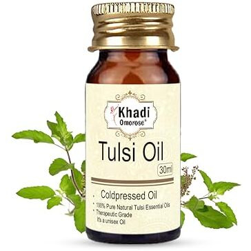 Khadi Omorose Coldpressed Tulsi Oil, 30 Ml | Pure & 100 Natural | Undiluted For Skin, Hair & Health Benifits |