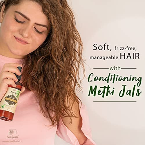 Nat Habit Rosemary Conditioning Methi Jal - Hair Serum, Hair Spray For Hair Growth, Hairfall Control, Smoothening, Softening With Apple Cider Vinegar,Methi, Rosemary & Sage 200Ml