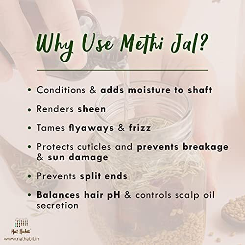 Nat Habit Rosemary Conditioning Methi Jal - Hair Serum, Hair Spray For Hair Growth, Hairfall Control, Smoothening, Softening With Apple Cider Vinegar,Methi, Rosemary & Sage 200Ml