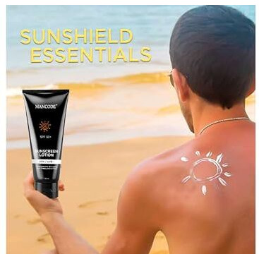 Mancode Sunscreen Spf 50 Pa+ Lotion Uv A, Uv B & Blue Light Protection For All Types Of Skin | Non-Greasy, Quick-Absorbing Sunscreen For Men And Women (100Ml)