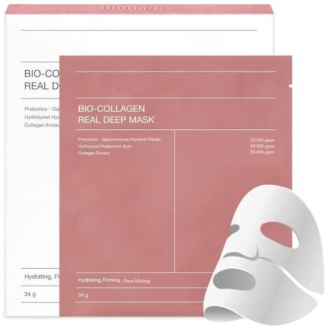 Qerinkle Bio-Collagen Overnight Face Mask|Korean Glass Skin Hydrogel Mask For Deep Hydration,Pigmentation,Anti-Aging&Pore Minimizing|Hyaluronic Acid,Niacinamide,Vitamin E&Centella (1 Pack,Unscented)