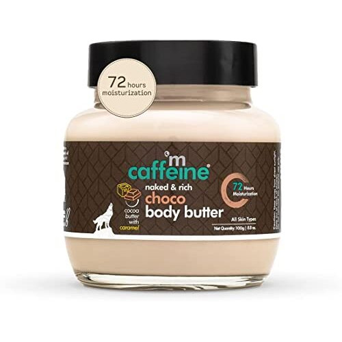 Mcaffeine Body Butter For Dry Skin For Both Women And Men | Shea Butter Moisturizer With Cocoa Butter & Caffeine | Body Cream For 72Hrs Moisturization | Non-Sticky For All Skin Types (100Gm)
