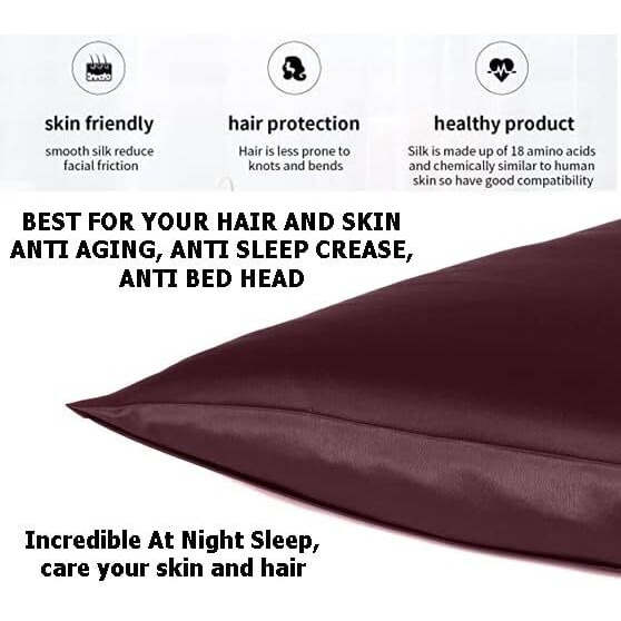 Candibella Silk Bonnet For Hair With 3 Satin Scrunchies, Satin Bonnet For Curly Hair With 2 Pack Satin Pillow Covers, Adjustable Satin Hair Bonnet, Best Gift Combo Pack (Mulberry)