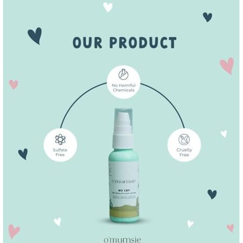 O'Mumsie Detangler Hair Serum For Kids | Moisturizes Curly Rough Hair For Frizz Free & Keeps Hair Soft | Enriched With Neroli & Grapeseed Oil - 50 Ml