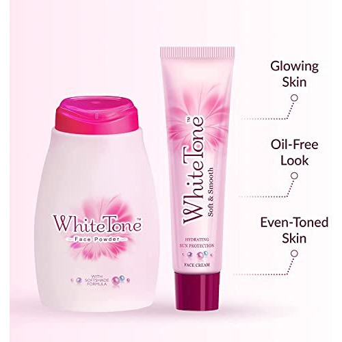 Fogg White Tone Combo, Face Cream & Face Powder For Women, Get Oil-Free, Even-Toned, Glowing Skin Instantly, 125G