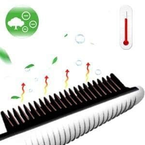 Wazdorf Quick Hair Styler For Men Electric Beard Straightener Massage Hair Comb Beard Comb Multifunctional Curly Hair Straightening (Standard)