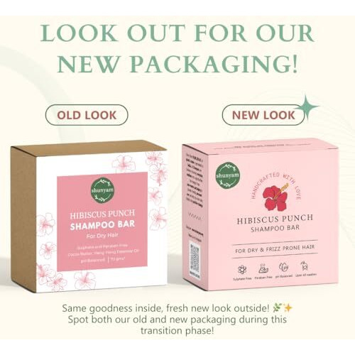 Shunyam All-Natural Shampoo Bar For Dry And Frizzy Hair - Sulphate Free, Natural, Eco-Friendly, Sustainable, Plastic Free - Hibiscus Punch, 70 Gm