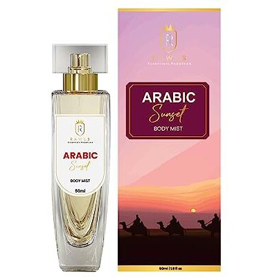 Rawls Arabic Sunset Unisex Body Mist 50Ml | Floral & Sandalwood Fragrance | Fresh & Moisturizing Spray | Luxury Gift For Men/Women
