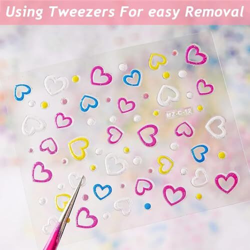 Maycreate Mini Flower Nail Art Stickers 30 Sheet Colorful Daisy For Extension Self-Adhesive Embossing Diy Embellishments