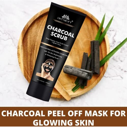 Intimify Charcoal Peel Off Mask | Removes Blackheads And Whiteheads | Anti Pollution | For Men & Women (100 Gm)