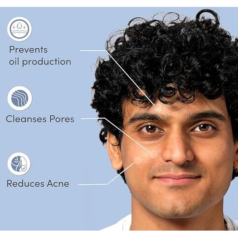 Man Matters Clear 2% Salicylic Acid Face Wash For Men | Helps To Reduce Acne, Dark Spots & Oil Production | Formulated With Salicylic Acid, Neem Extract And Menthol | 100Ml