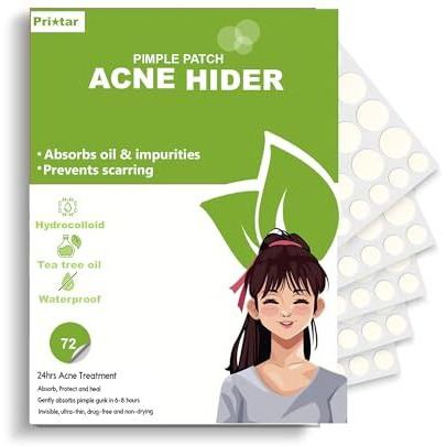 Pristar 36 Pimple Patches For Face, 2% Salicylic Acid Patch For Acne Treatment, Pimple Patch For All Skin Types, Acne Patches For Face - Invisible Facial Stickers Covers