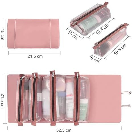 Niwlix 4 In 1 Travel Toiletry Makeup Cosmetic Organizer Pouch Bag Travel Storage Organizer Bags Pouches Kit For Men And Women Makeup Essentials Bag