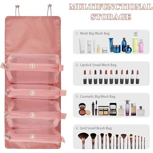 Niwlix 4 In 1 Travel Toiletry Makeup Cosmetic Organizer Pouch Bag Travel Storage Organizer Bags Pouches Kit For Men And Women Makeup Essentials Bag