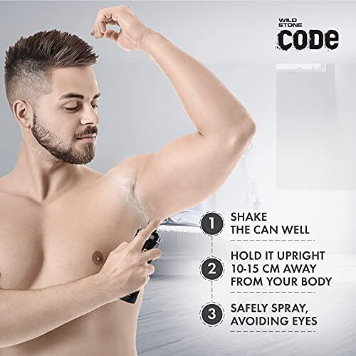 Wild Stone Code Steel No Gas Body Perfume For Men, Long Lasting Refreshing Fragrance For Office Wear, Pack Of 2 (120Ml Each, Spray)