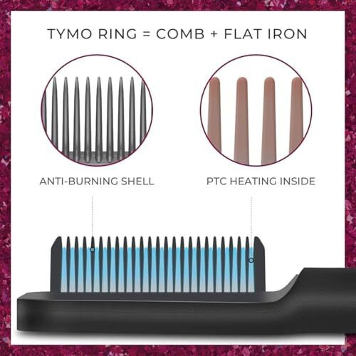 Figment 3 In 1 Comb Brush Ceramic Fast Hair Straightener For Women's Legend Of Korra Hair Straightening Brush, Women Ptc Heating Electric Comb (Standard)