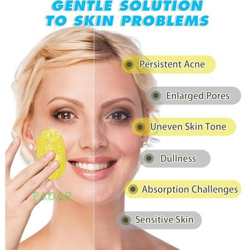 Turmeric & Kojic Acid Face Cleansing Foaming Pads For Dark Spots, Skin Brightening & Acne Prevention With Vitamin C, For All Skin Types (1 Pack (60 Pads))
