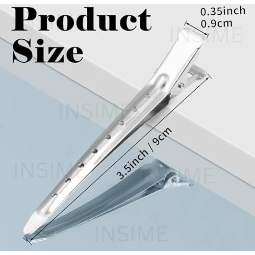 Insime Alligator Section Clips For Hair Styling | Salon Steel Crocodile And Duckbill Clips For Women