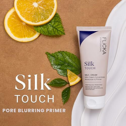 Flicka Silk Touch 3 In 1 Moisturizer And Primer For Face Makeup | Hydrating, Lightweight & Long- Lasting | All Skin Types | Milk-Cream Multi Function | Minimises Pores | Toxic & Cruelty Free | 60 Gram