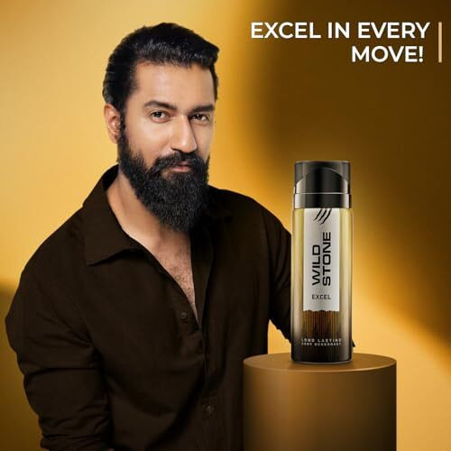 Wild Stone Excel Deodorant For Men, 200Ml | Best Deo For Office | A Long-Lasting Body Spray For Men | Excel Body Spray With Woody Fragrance