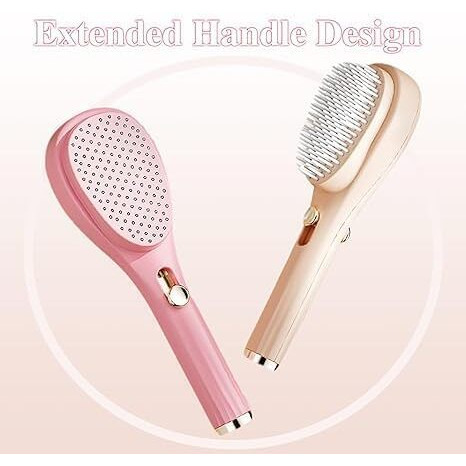 Bhumlo Self-Cleaning Anti-Static Massage Comb, Self Cleaning Hair Brush, Massage Comb For Hair, Retractable Rotary Lift Self-Cleaning Comb, Women's Hair Styling Tool (Multicolor) (Pack Of 1)