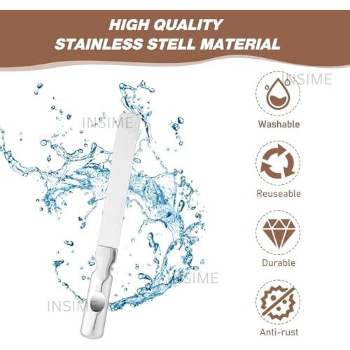 Insime Stainless Steel Nail Filer And Buffer | Nail Shaper For Women Sharp Fingernails | Heavy Duty Reusable Nail File Manicure Pedicure Toenails Nails Filer For Natural Nails