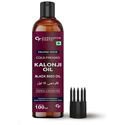 Carbamide Forte Cold Pressed Kalonji Oil For Hair Growth- Pure Black Seed Oil For Hair Growth & Skin - Virgin Grade Nigella Sativa - 100Ml