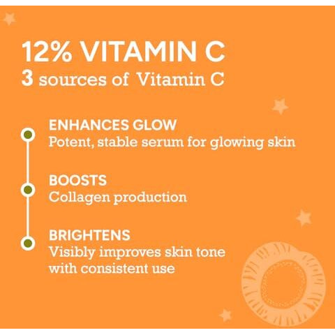 Citta Vitamin C Brightening Face Serum For Glowing Skin | Triple Power Brightening Formula | Vitamin C Serum For Pigmentation | Ascorbic Acid | Kakadu Plum Vitamin C Serum | For All Skin Types | Face Serum | Men & Women | 30 Ml