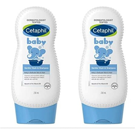 Galderma Cetaphil Baby Gentle Wash And Shampoo (230Ml) - Pack Of 2