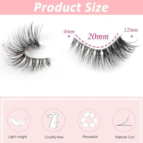 Maycreate 10 Pairs Half Lashes Mink Natural Cat Eye Wispy False Eyelashes Fluffy Volume Strip Fake Eyelashes Accent Corner 3/4 Eye Lashes Diy Cluster Faux Mink Half Eyelashes At Home