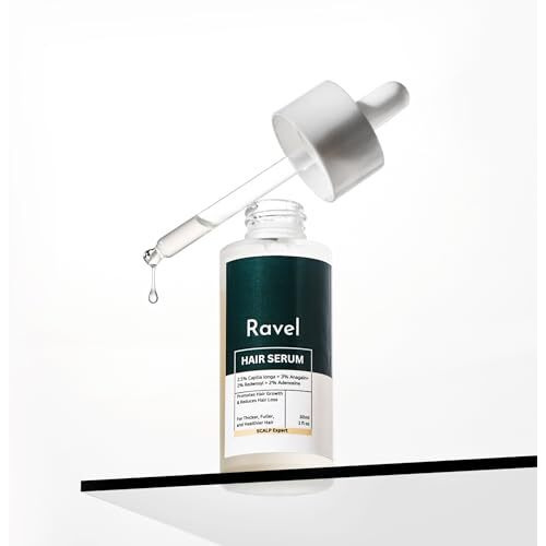 Ravel Advanced Hair Serum | 2.5% Capilia Longa + 3% Anagain + 2% Redensyl + 2% Adenosine, Rosemary & Pumpkin Seed | Promotes Hair Growth | Hair Serum For Men & Women | 30Ml